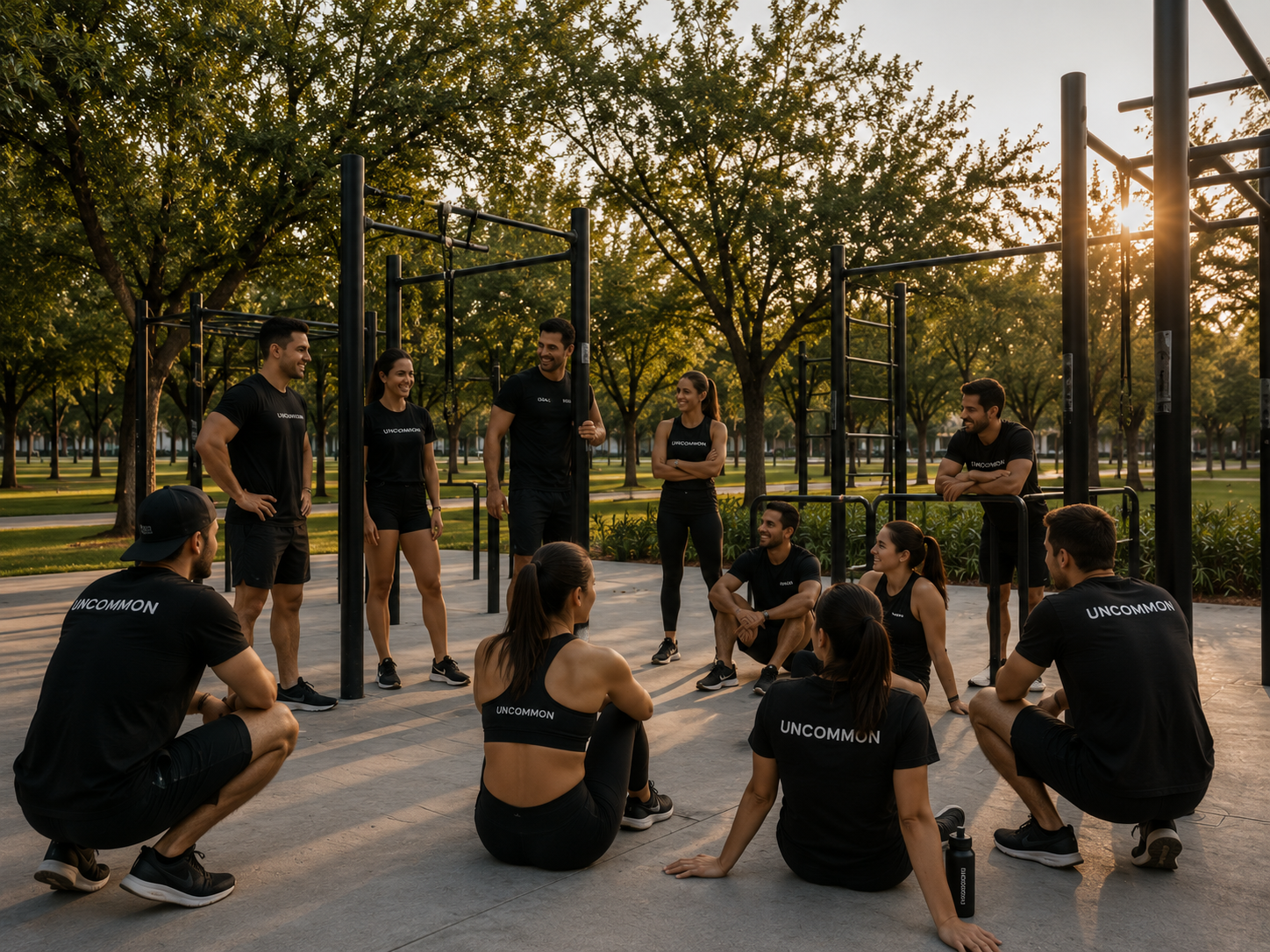 La comunidad fundadora de UNCOMMON entrenando juntos